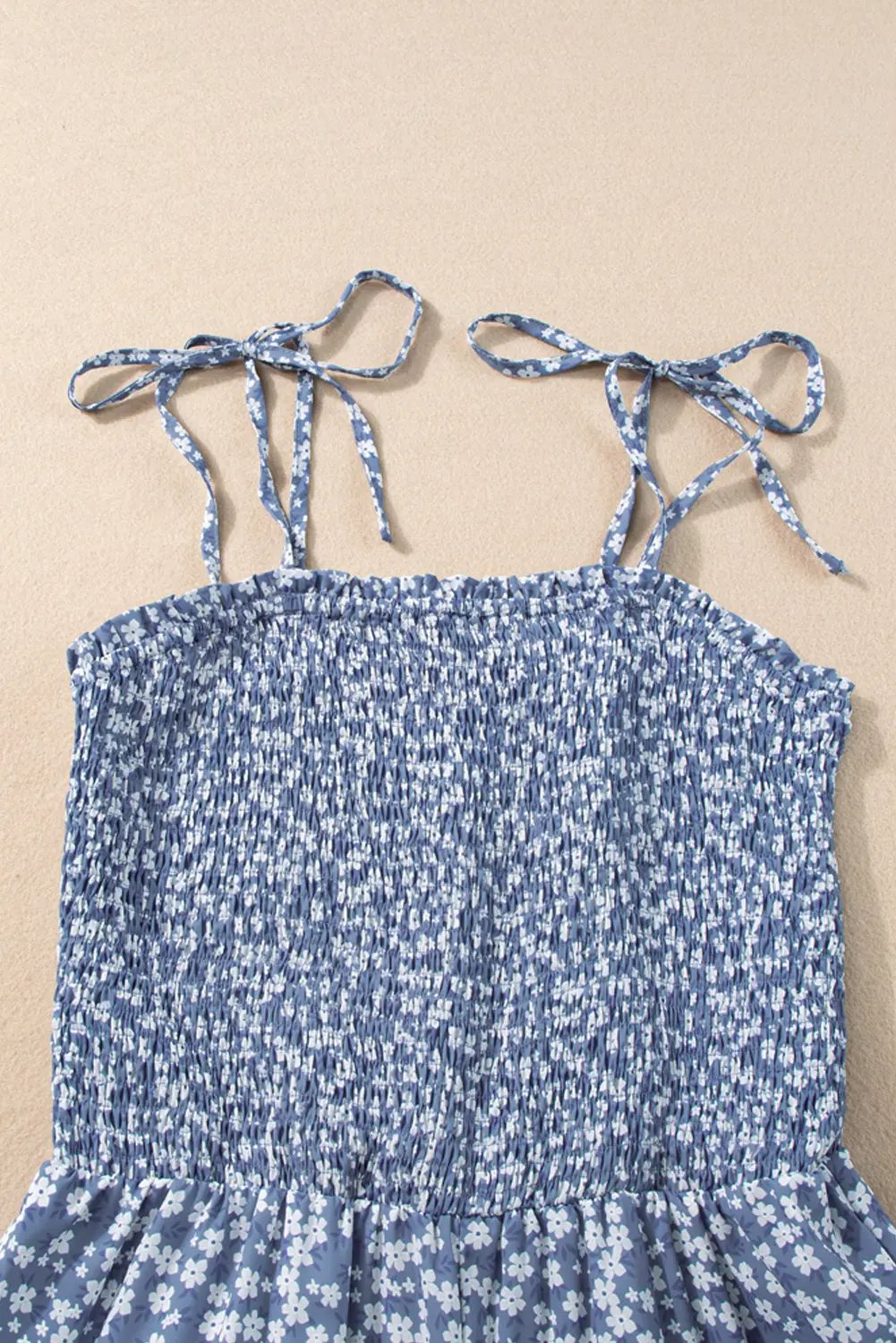 Indie Smocked Bodice Wide Leg Floral Jumpsuit - Love Salve